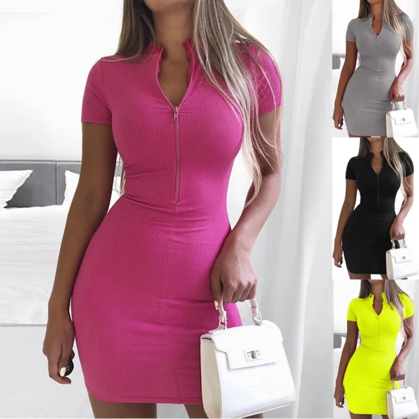 Women's Cross border European and American Dress Sexy miniskirt