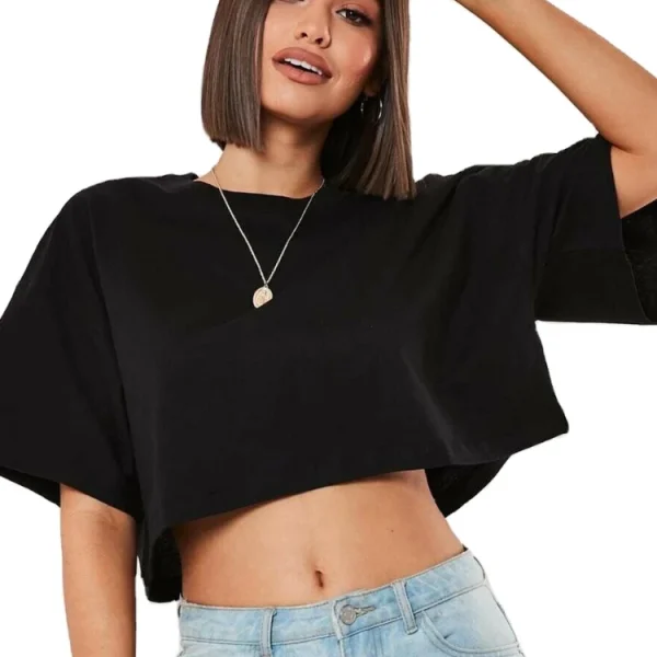 Women Yoga Fitness Crop Top  New Sport T-shirt Loose Gym Workout Shirts